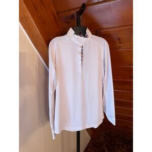 Essex Beacon Hill Equestrian Show Shirt Sun Shirt Purple Stripe Collar/Sleeve